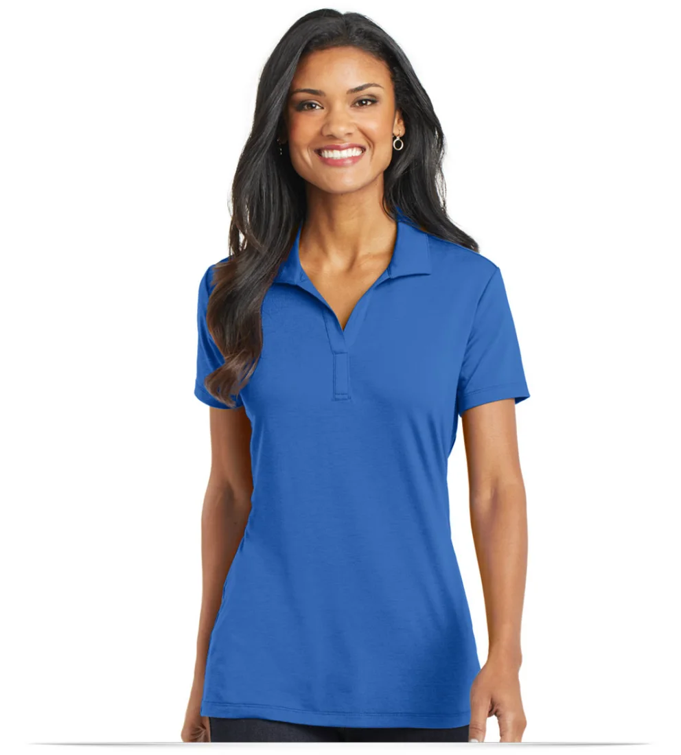 Custom Logo Port Authority Ladies Cotton Performance Polo