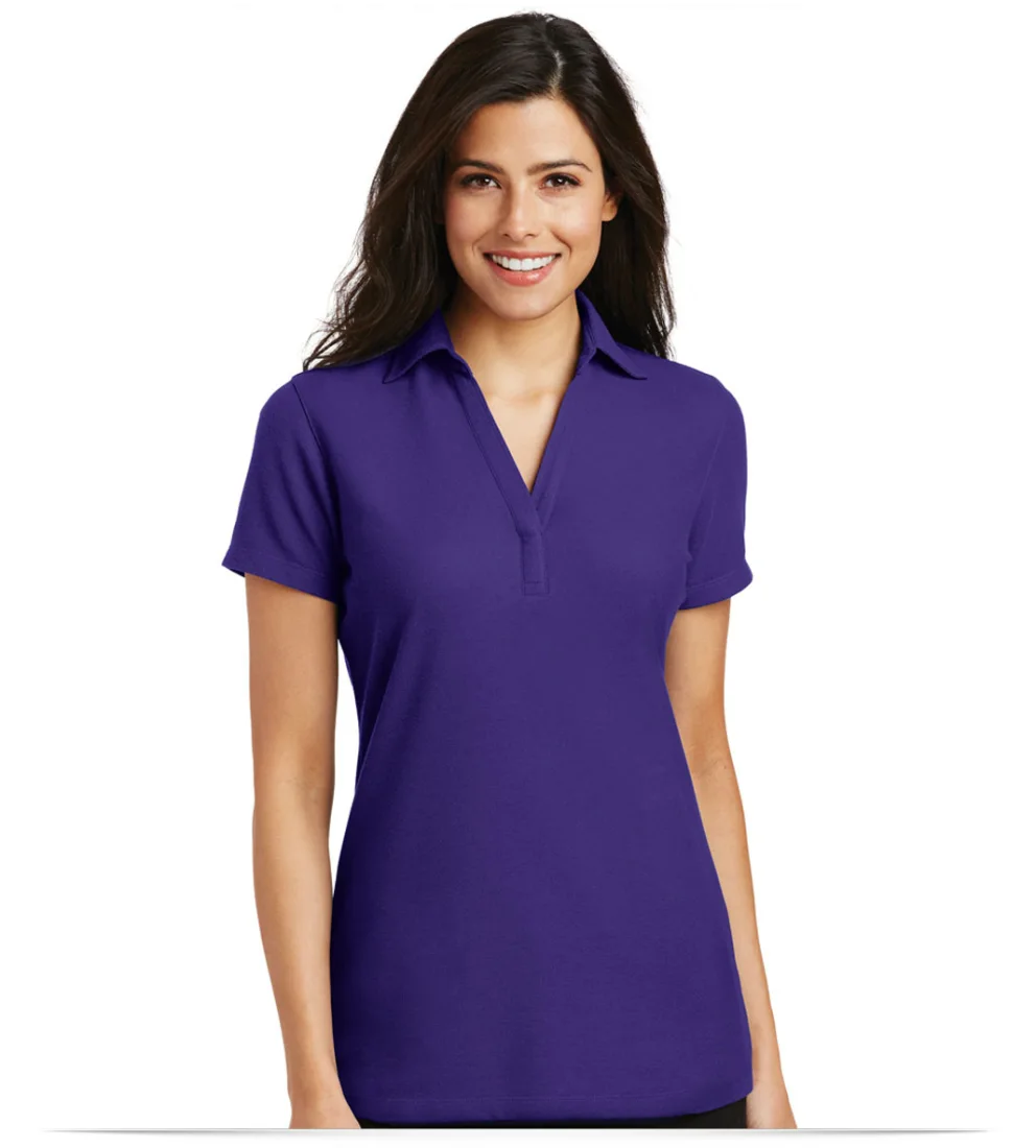 Customize Port Authority Ladies Silk Touch Y-Neck Polo