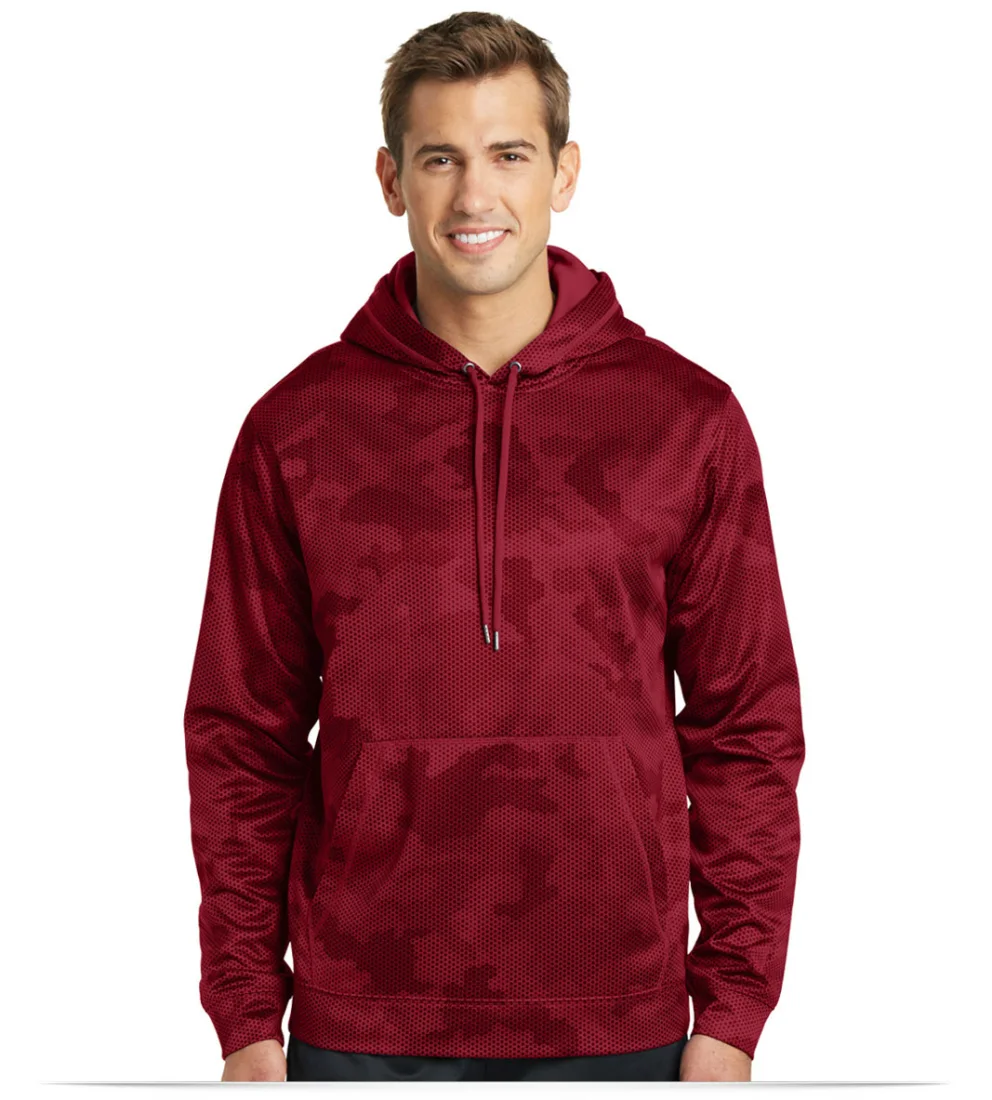 Custom Logo on Sport-Tek CamoHex Fleece Hooded Pullover