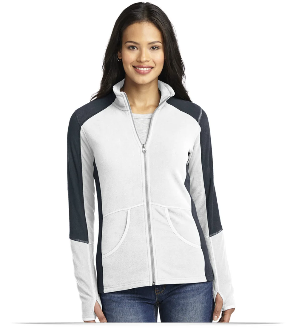 Customize Port Authority Ladies Colorblock Microfleece Jacket