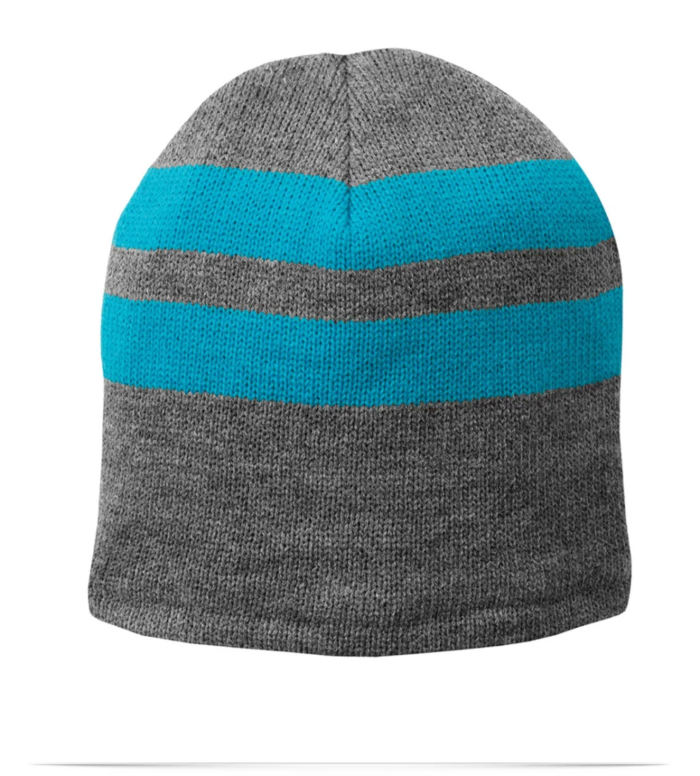 Port and Company Fleece-Lined Striped Beanie Cap