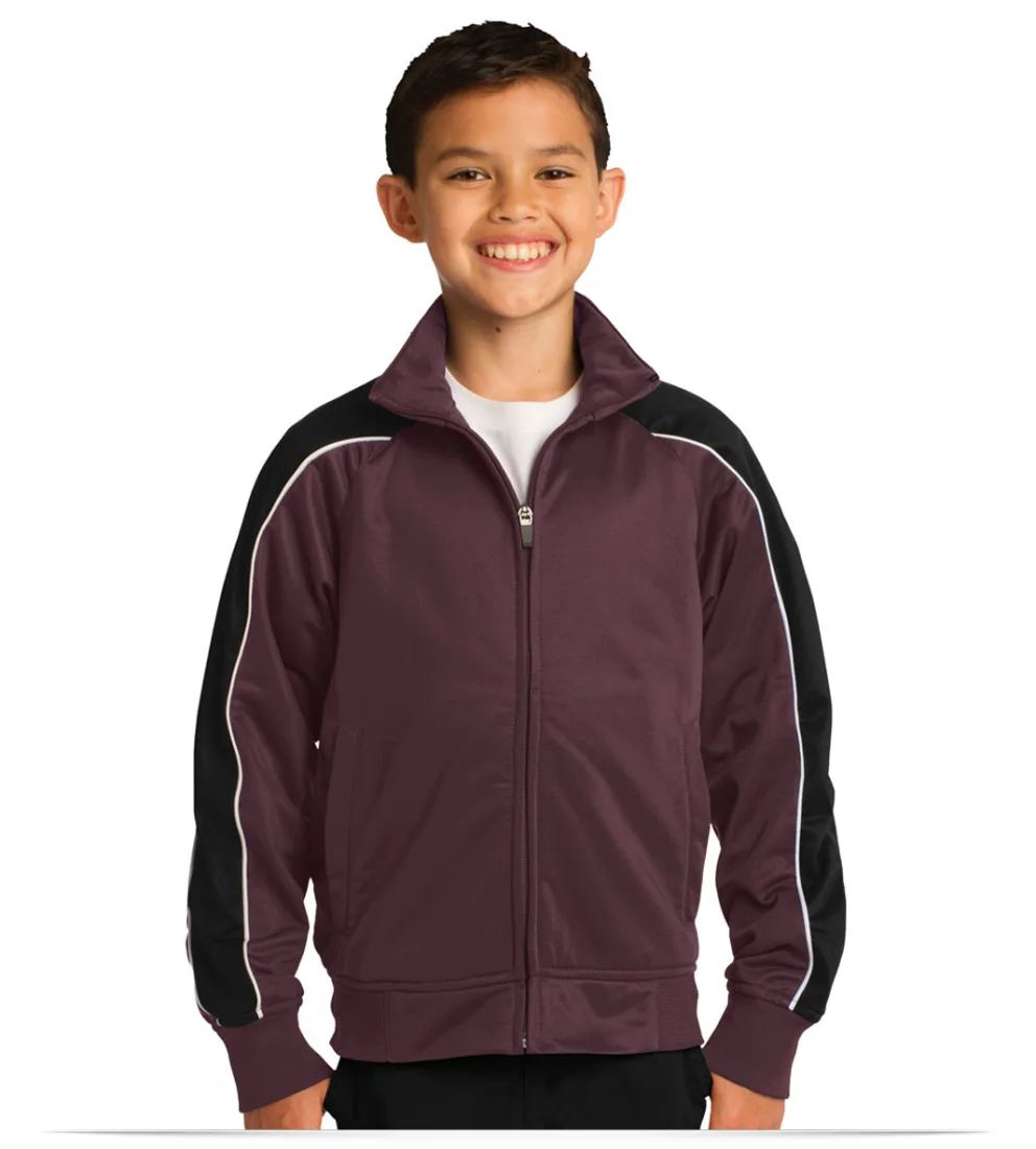 Sport-Tek Youth Piped Tricot Track Jacket