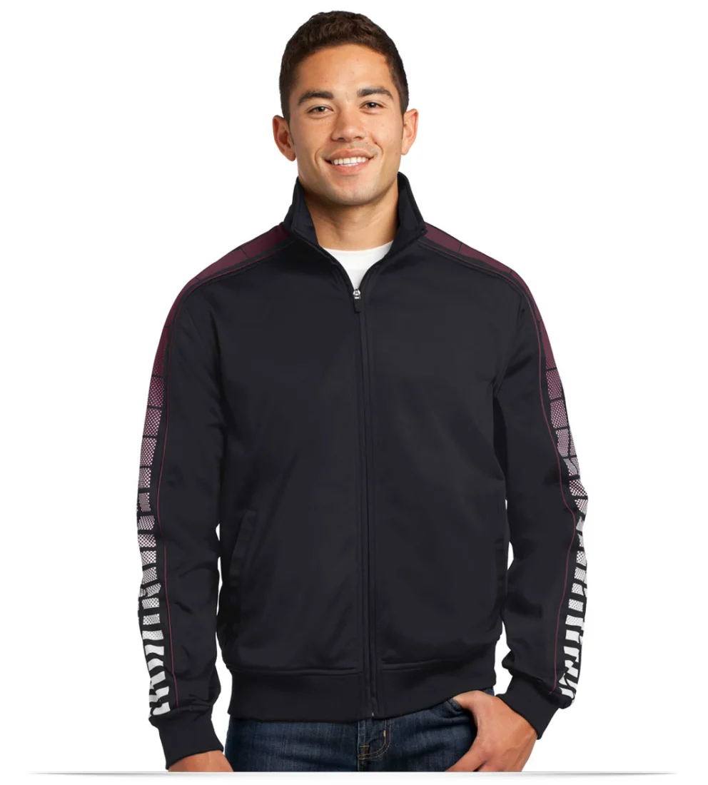 Sport-Tek Dot Sublimation Tricot Track Jacket
