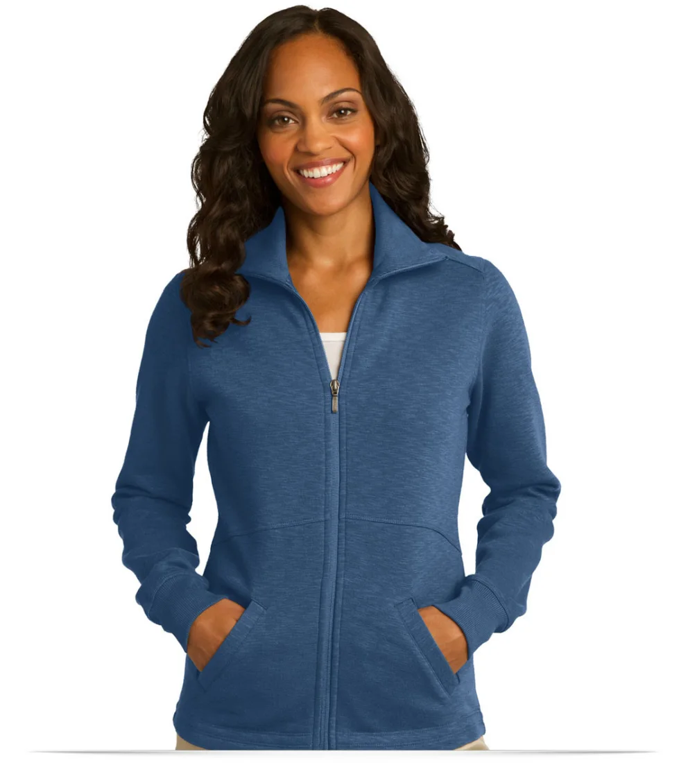Custom Port Authority Ladies Slub Fleece Full-Zip Jacket