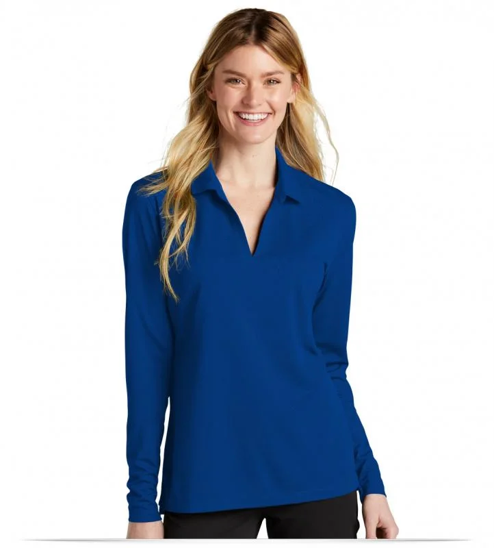 Nike Ladies Dri-FIT Micro Pique 2.0 Long Sleeve Polo