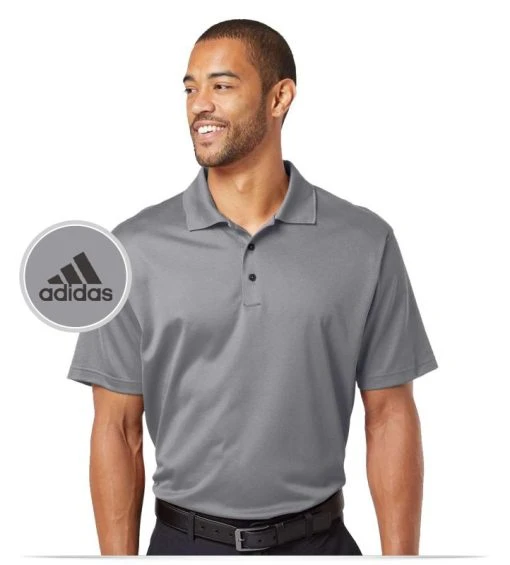 Custom Embroidered Logo Adidas Polo Shirt with Logo at AllStar