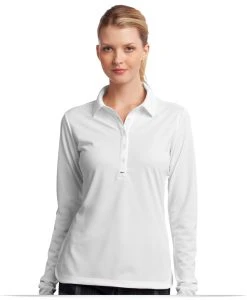 Embroidered Logo Nike Golf Ladies Long Sleeve Polo