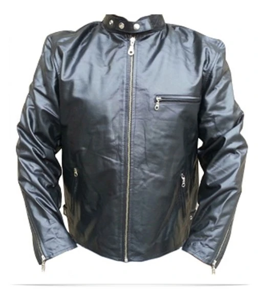 Custom Mens Leather Jacket With Embroidered Logo at AllStar