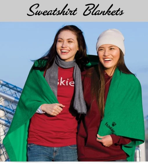 Custom Logo Sweatshirt Blanket, Embroidered AllStar Logo