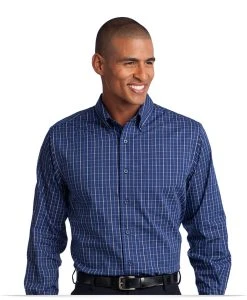Personalized Checkered Easy Care Shirt