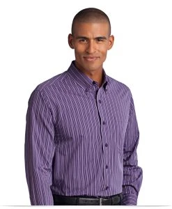 Customize Vertical Stripe Easy Care Shirt