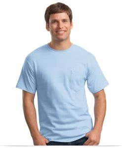Personalized Hanes Cotton T-Shirt with Pocket
