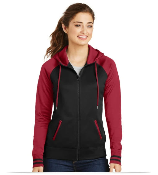 Ladies Full-Zip Hooded Jacket With Custom Embroidered Logo