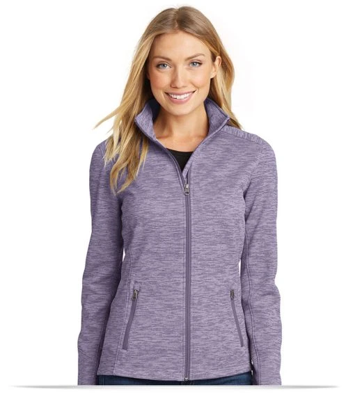 Ladies Digi Stripe Fleece Jacket with Custom Embroidered Online