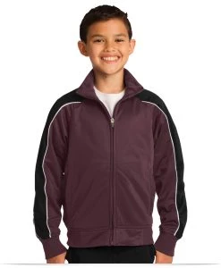 Sport-Tek Youth Piped Tricot Track Jacket