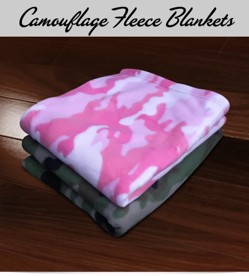 Custom Camouflage Fleece Blankets
