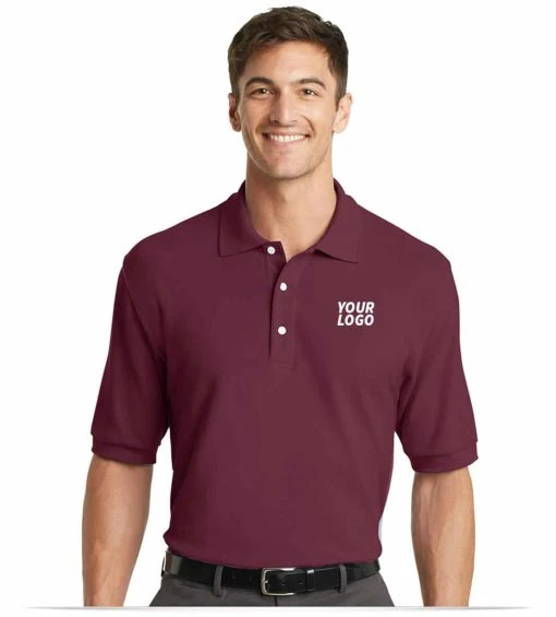 Custom Mens Polo Shirt With Your Embroidered Logo at AllStar