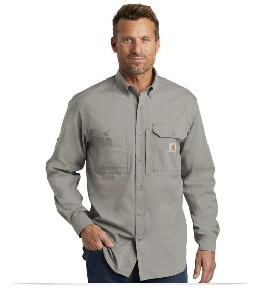 Carhartt Force Ridgefield Solid Long Sleeve Shirt Customize Online